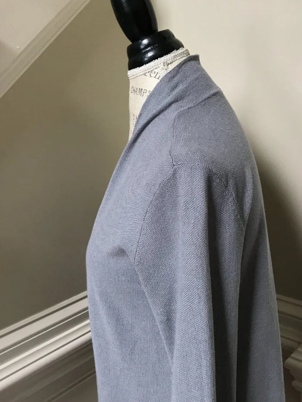 Eileen Fisher Organic Cotton Linen Cardigan Sweater Womens XS Gray Knit Jacket